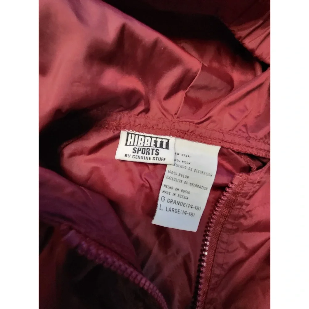 Hibbett Sports Virginia Tech Hokies Maroon Windbreaker Jacket Kids Large 14-16